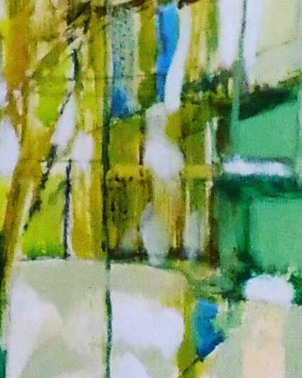 spring in town Denise Gemin 
Olio su tavola cm.60x80 | Oil painting cm.60x80 2017
detail 02